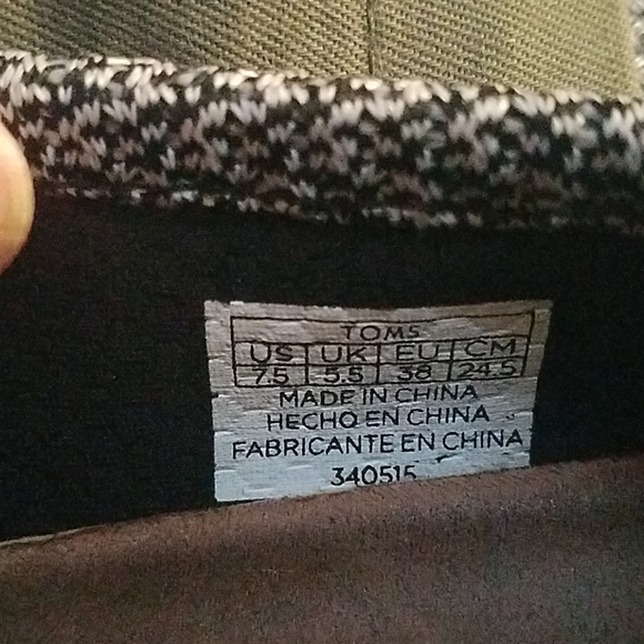 TOMS Women's Slip On Shoes Sz 7.5 - Picture 5 of 5